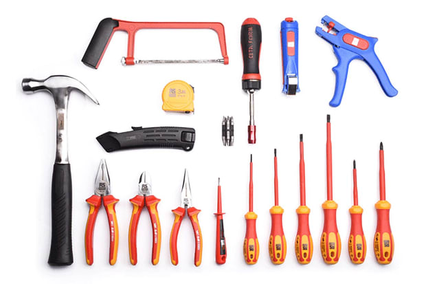 RS PRO 23 Piece Electricians Tool Kit with Box, VDE Approved
