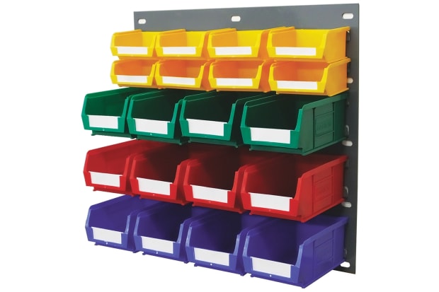 RS PRO PP Louvre Panel Storage Unit x 457mm x 438mm, Blue, Green, Red, Yellow